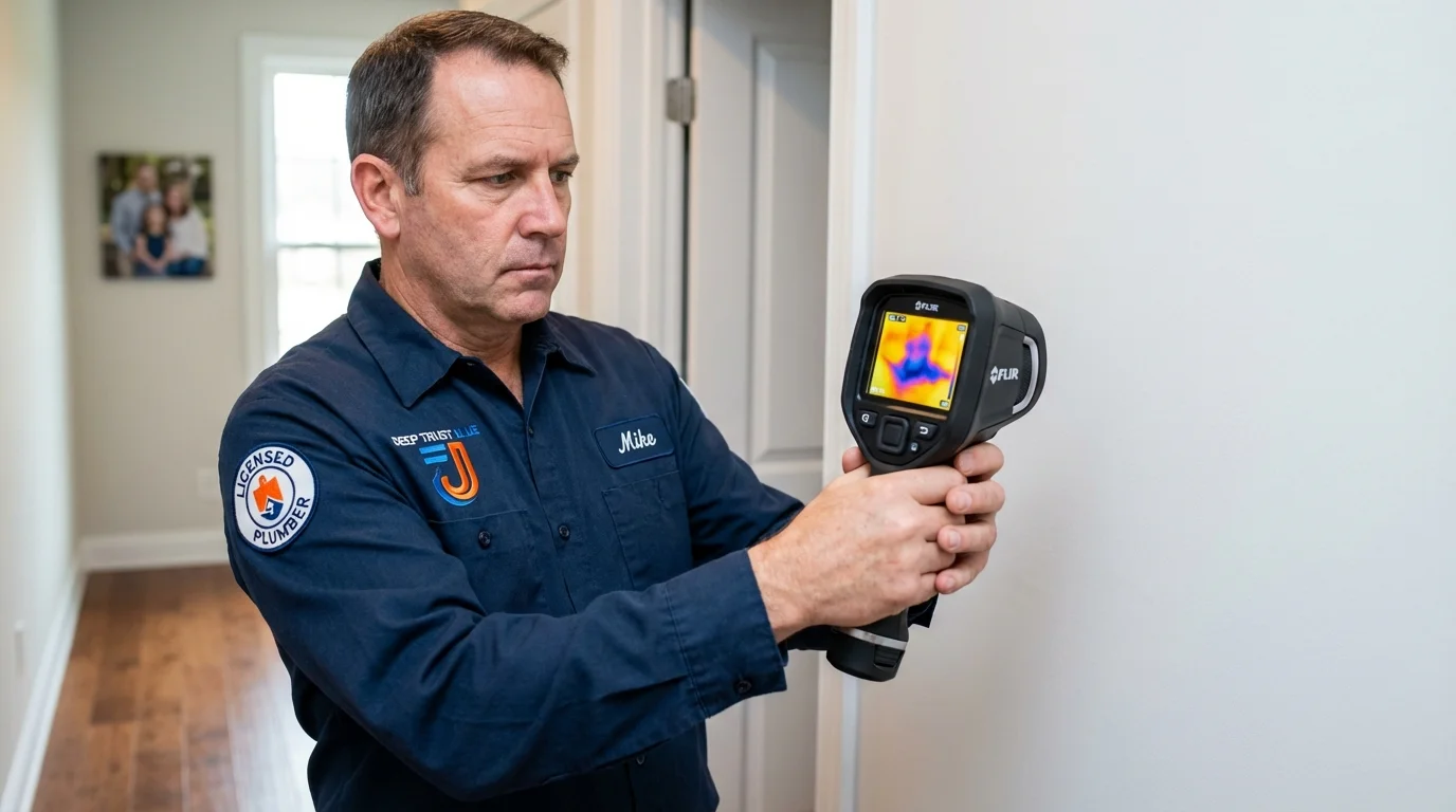 Thermal imaging leak detection by Johns Plumbing LLC in Ferndale